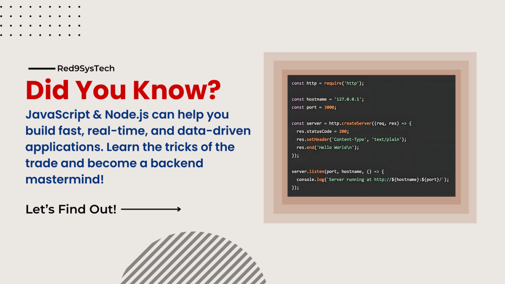 javascript node js-Red9SysTech